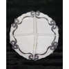 Bella Lux 4 Black Coquette Ribbon Bows on White Melamine