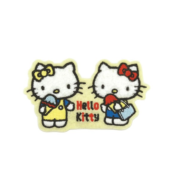 Tees Factory Sanrio Characters Mokomoko Embroidery Sticker Kitty Mimi Approx.