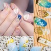 PASDUCHAS 3 PCS Sea Shell Nail Charms, 3D Ocean Beach