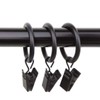 Lansian 20Pack Curtain Rings with Clips, Drapery Clips for Curtain,