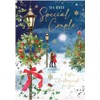 Special Couple Christmas Card - Couple Walking in the Snow