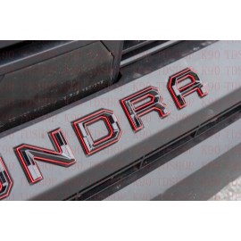 CUSTOM EMBLEM Black Red outline Emblem Fit TOYOTA 2022 2023 TUNDRA Front Grill Letters