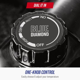 Blue Diamond 20” x 10.5” Extra Large Electric Griddle, Healthy Ceramic Nonstick Surface, Non-Toxic PFAS-Free, Temperature Control, Family Friendly, Removable Drip Tray, Easy Clean, Graphite