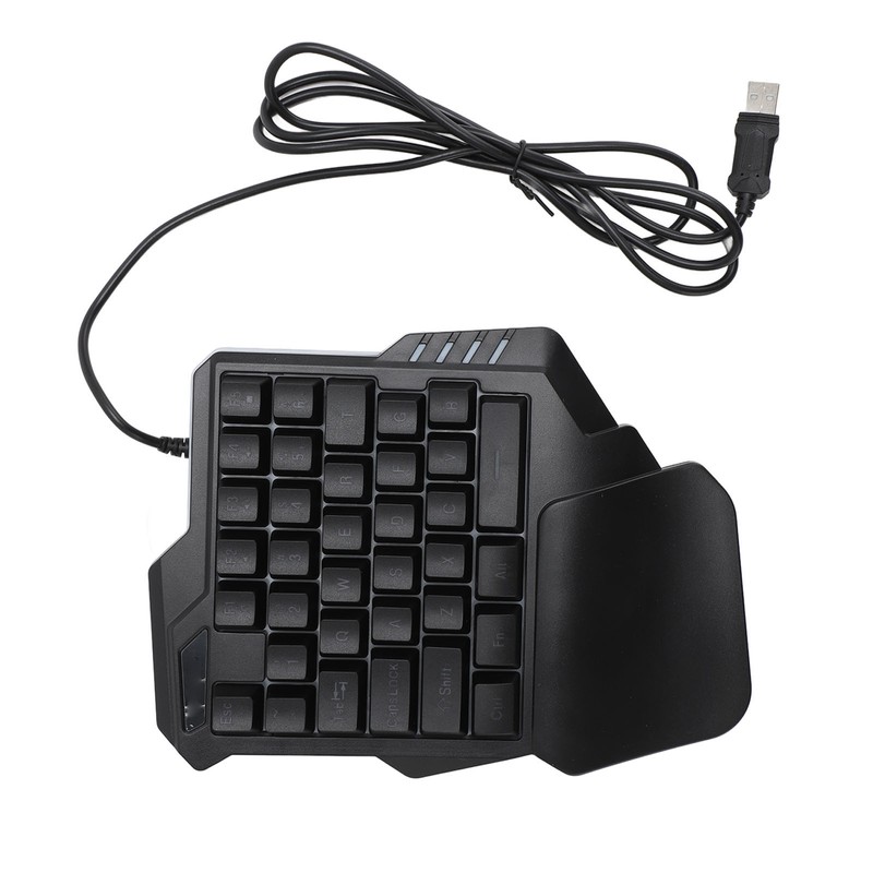 One Handed Gaming Keyboard 35 Keys Portable Gaming Keypad Backlight