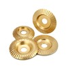 QWORK® 4Pcs Wood Grinding Wheel, Wooden Grinding Disc, Inner Diameter