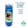 VELADORA ARCÁNGEL MIGUEL AZUL | PROTECCIÓN, JUSTICIA, FORTALEZA, SEGURIDAD, VELA