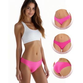 ANZERMIX Women's Breathable Cotton Bikini Panties Pack of 6 (Basics, Large/7)