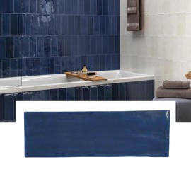 Tenedos TRCD-TBCDE San Pietro 3x9 Mix Dark Blue Glossy Ceramic Wall Tile Backsplash for Kitchen, Bathroom Shower, Accent Decor, Fireplace Surround (Box of 56 Pieces (10 Square feet))