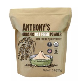 Anthony's Organic Oat Fiber (1.5lb) Natural Gluten Free Batch Tested Verified
