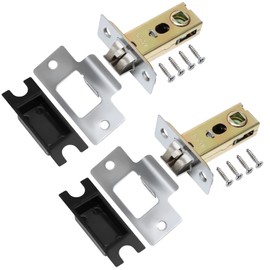2 Sets Tubular Mortice Latch 45mm, Internal Door Latch Brass with Screws, Mortice Door Bolts for Internal Door