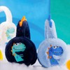 Dinosaur Kids Earmuffs Fuzzy Cute Animal Ear Covers Foldable Faux