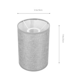 VANZACK Tall Drum Lamp Shade: Linen Table Lamp Cover - Cylinder Lampshade Clip on Lamp Covers for Floor Light Home Bedside Decorations Grey