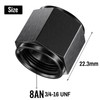 TRUCKMETER 2PCS 8AN Female Block Off Flare Cap Fitting, Black