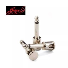 George L's 0.225" Solderless Right Angled Plug, Nickel