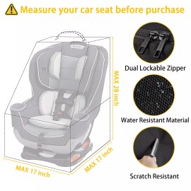 YOREPEK Padded Car Seat Travel Bag Backpack for Airplane, Heavy Duty Car Seat Ba