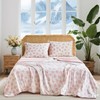 Joyreap Queen Size Cooling Comforter Set, Pinkish Orange Floral Design,