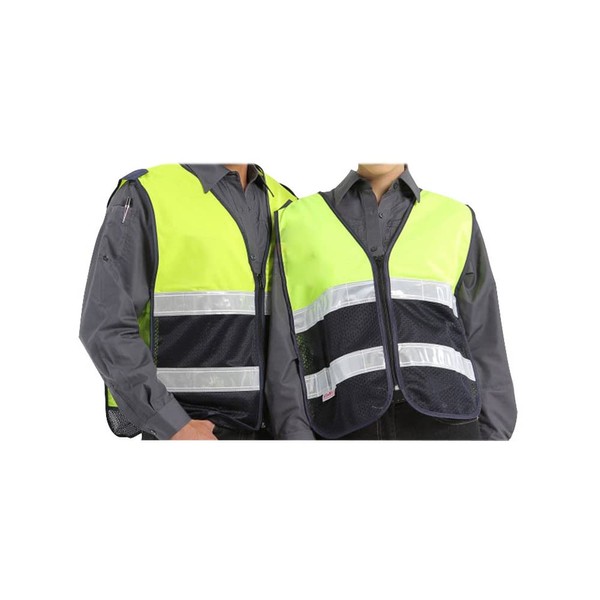 2 Pack Safety Vest, Unisex Standard Size Mesh High Vis