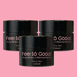 DIAME Diamy Feelsogood Base Clear Whole Gel 9ml 3pcs / 다이아미 필소굿 베이스 클리어 통젤 9ml 3개