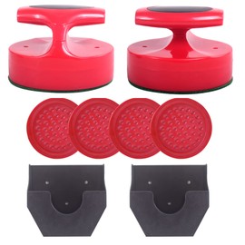 CROWN ME Air Hockey Pushers and Air Hockey Pucks,2PCS Striker with 4PCS Plastic Pucks and 2PCS Striker Holders