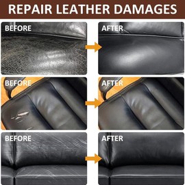 KOAHDE Leather scratch repair paste, leather repair filler, leather repair sofa, leather faux leather repair kit, leather repair set, leather car seats, leather repair filler for car, 50 ml