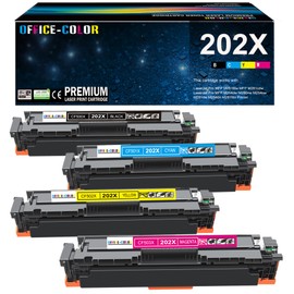 202X Toner Cartridges Set Replacement for HP 202X Works with HP Color Laserjet Pro MFP M281fdw Toner, M281cdw M254dw M281fdn M254dn M254nw M281 M254 Toner Printer (Black,Cyan,Magenta,Yellow)