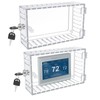 Thermostat guard with keyed air conditioning thermostat lock box acrylic