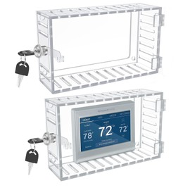 Thermostat guard with keyed air conditioning thermostat lock box acrylic wall thermostat cover lockable heating and air conditioning control panel cover