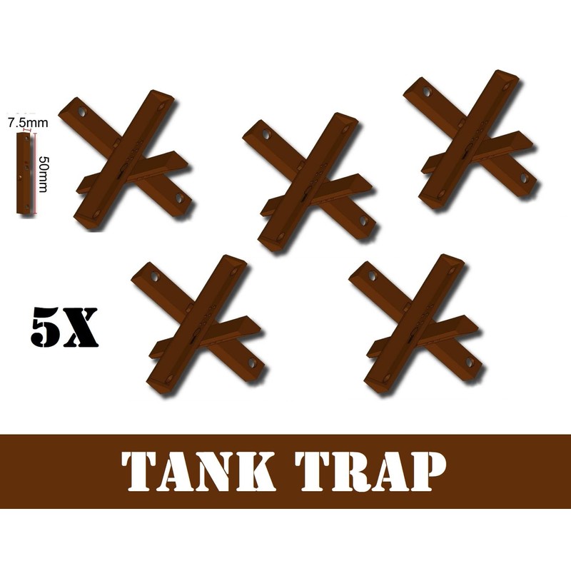 Custom Tank Traps Designed for Toy Brick Minifigures | 5