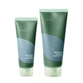 Isntree 이즈앤트리 머그워트 카밍 클레이마스크 200ml +100ml 각질케어 Isntree Mugwort Calming Clay Mask 200ml + 100ml Dead Skin Care [One set]