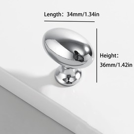 Fanruier Modern Minimalist Round Single Hole Cabinets, Drawers, Cabinets, Furniture Hardware, Exquisite Small Handles (Silver)