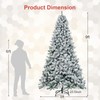 DORTALA 9ft Snow Flocked Hinged Artificial Christmas Tree Unlit Holiday