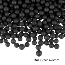 MECCANIXITY Foam Beads Foam Balls 4-6mm for Wedding and Party Decorations, Tiny Packing Balls, Arts DIY Crafts Supplies (Black,1 Pack Approx 12500pcs)