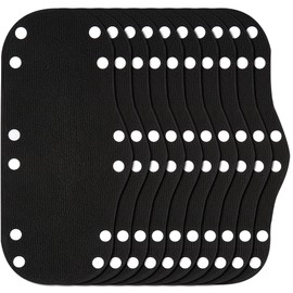 Hard Hat Sweatband 10" X 5.5", Cotton Hard Hat Liner, Washable & Reusable Hardhat Sweatbands (Black, 10PCS)