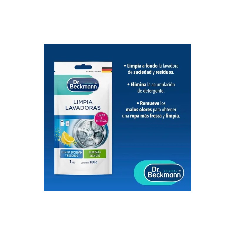 Doy Pack Limpia Lavadoras 100g 3pz Dr. Beckmann