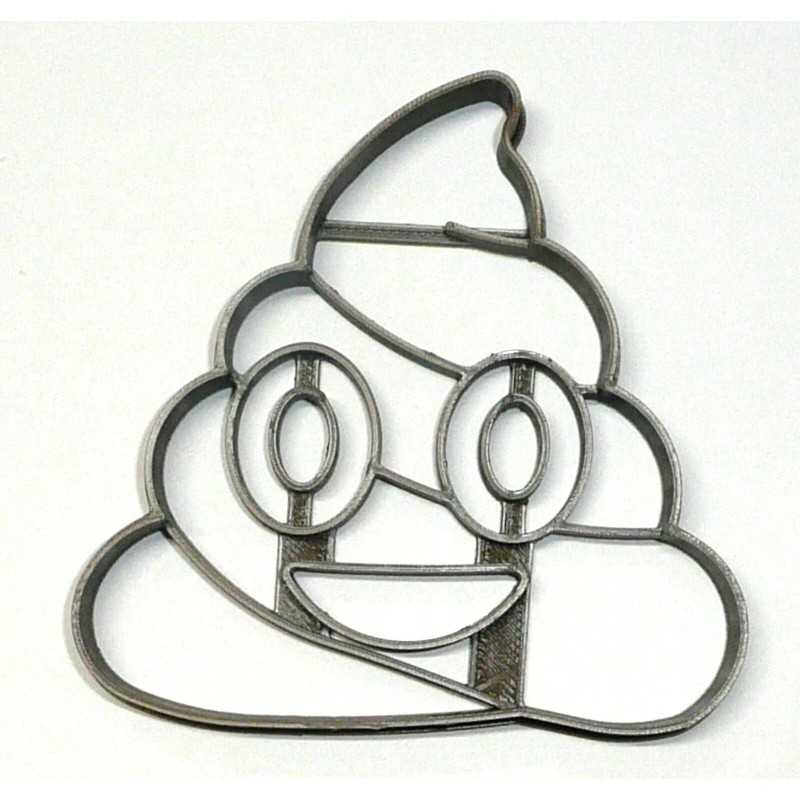 AJT POO SWIRL POOP PILE SMILING EMOJI CARTOON MESSAGE COOKIE