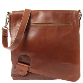 LECONI LE3073 Women's Shoulder Bag Cross Bag Leather Natural Shoulder Bag Vintage Look Leather Women + Men's Handbag Made of Genuine Leather 29 x 29 x 6 cm, brown