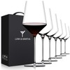 OJA Red Wine Glasses Set of 6, Premium Crystal Wine