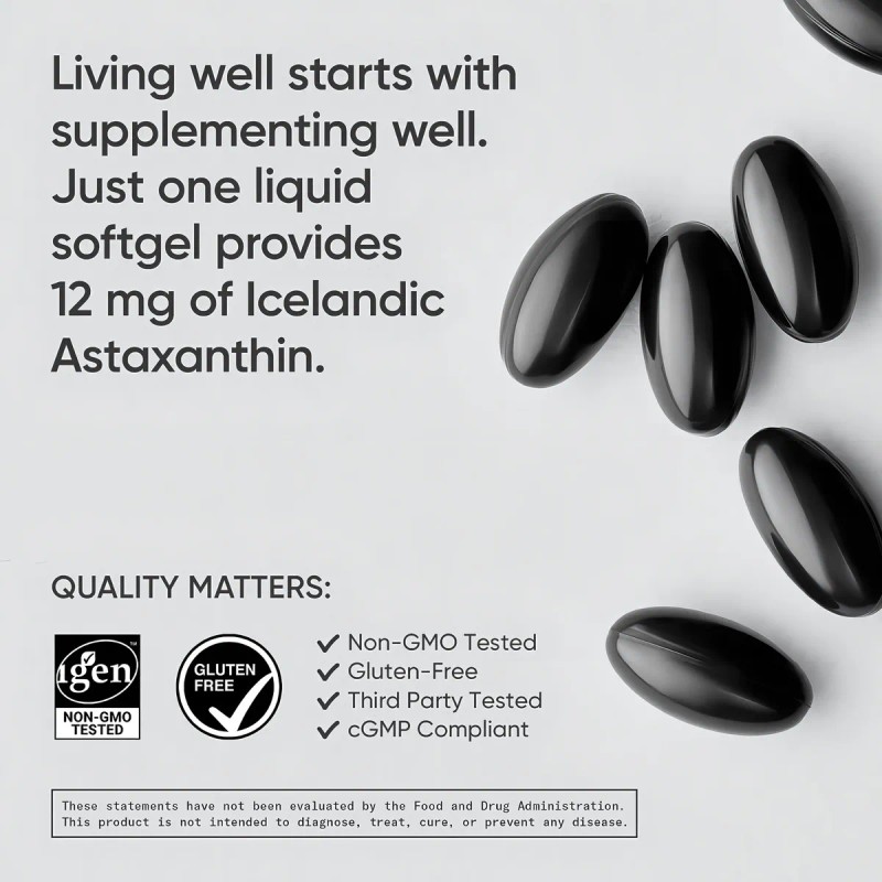 Sr Triple Strength Astaxanthin From Microalgae 12mg 60ct Sabor Flavorless