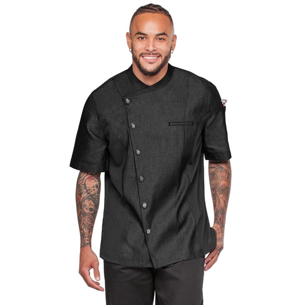 Industry Line Men's Chambray Chef Coat - with Mesh Side