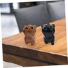 ORFOFE 2Pcs Cat Figurine Natural Sandalwood Carved Cat Statues for