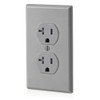 Leviton 20 Amp Tamper-Resistant Duplex Outlet, T5820-GY, Gray