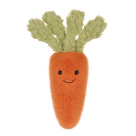 Apricot Lamb Carrot Food Plush Toys for Children, Soft Cute Cuddly Toy for Baby Girls and Boys, Fluffy Carrot Food Orange 22 cm
