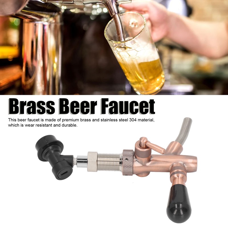 G5/8 Beer Faucet Brass Stainless Steel Beer Tap Adjustable Beer