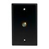 HXH 1-Port Single-Gang Coax Wall Plate, F-Type Connector, Black, 1-Pack