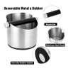 VIA CREMA Espresso Knock Box, Stainless Steel Coffee Grounds Knock