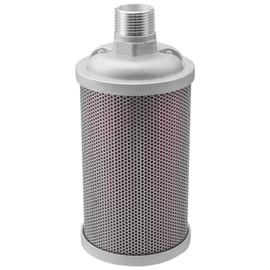 M10 Air Compressor Muffler 1 inch NPT Male Air Exhaust Silencer Fit for Compressed Air Equipment and Systems and Dryer Replacing Parts Single Chamber 125 PSI