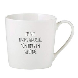 Santa Barbara Design Studio Creative Brands SIPS Drinkware Café Mug, 14-Ounces, I'm Not Always Sarcastic