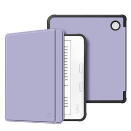 Fintie Case for Tolino Vision Color (2024) / Kobo Libra Color (2024) 7 Inch eReader - Super Light Soft TPU Back Cover Protective Case with Auto Sleep/Wake and Magnetic Closure, Pastel Purple