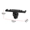 CS PRIORITY Multi Functional Dual Cold Shoe Expansion Bracket Metal
