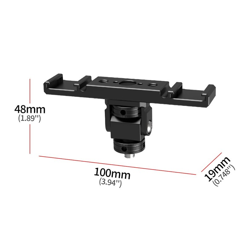 CS PRIORITY Multi Functional Dual Cold Shoe Expansion Bracket Metal